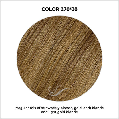 COLOR 270/88-Irregular mix of strawberry blonde, gold, dark blonde, and light gold blonde