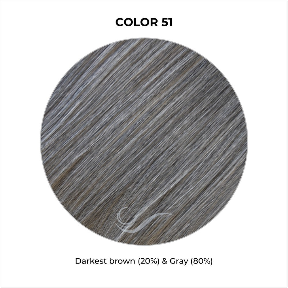 COLOR 51-Darkest brown (20%) & Gray (80%)