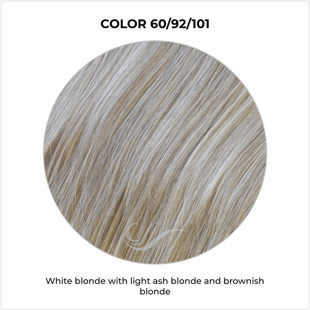 COLOR 60/92/101-White blonde with light ash blonde and brownish blonde