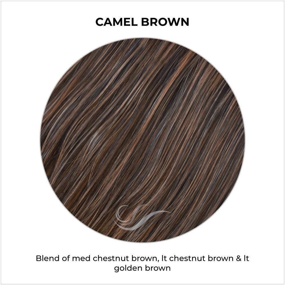 Camel Brown-Blend of med chestnut brown, lt chestnut brown & lt golden brown