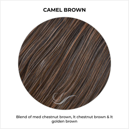 Camel Brown-Blend of med chestnut brown, lt chestnut brown & lt golden brown