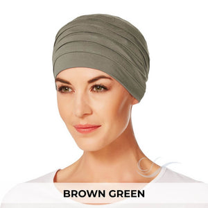Christine Headwear Yoga Turban 338-Brown Green