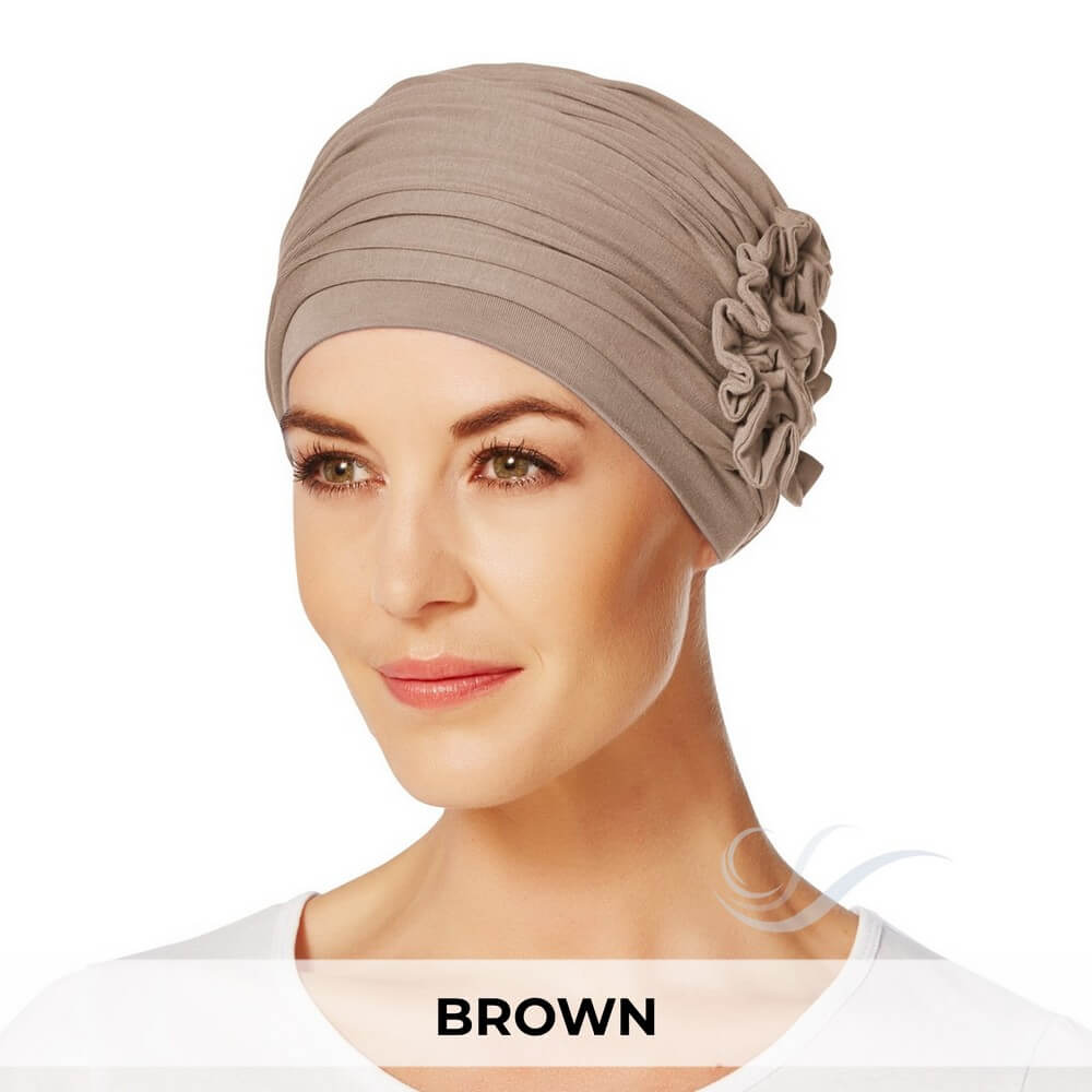 Christine Headwear Lotus Turban 167-Brown