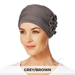 Load image into Gallery viewer, Christine Headwear Lotus Turban 253-Grey/Brown
