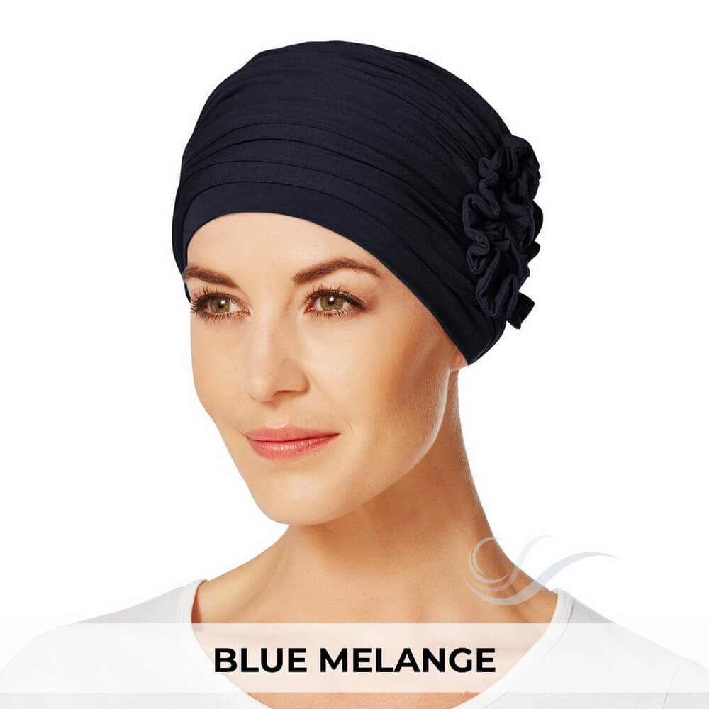 Christine Headwear Lotus Turban 391-Blue Melange