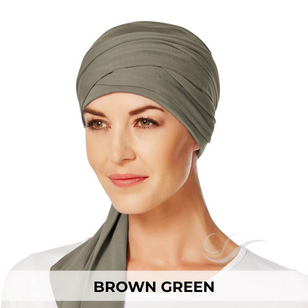Christine Headwear Mantra Long Scarf 338-Brown Green