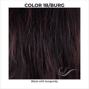 1B/BURG-Black with burgundy