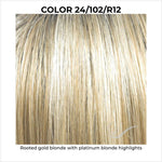 Load image into Gallery viewer, 24/102/R12-Rooted gold blonde with platinum blonde highlights
