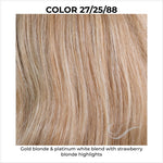 Load image into Gallery viewer, 27/25/88-Gold blonde &amp; platinum white blend with strawberry blonde highlights

