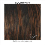 Load image into Gallery viewer, 747T-Dark brown with medium red

