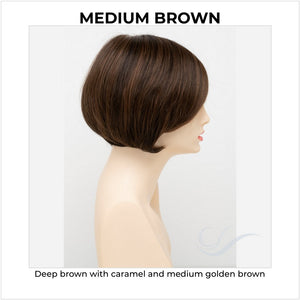 Abbey By Envy in Medium Brown-Deep brown with caramel and medium golden brown