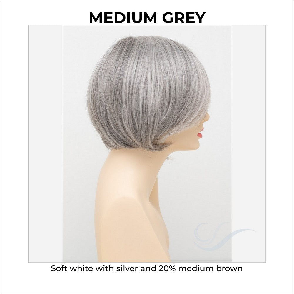 Abbey By Envy in Medium Grey-Soft white with silver and 20% medium brown