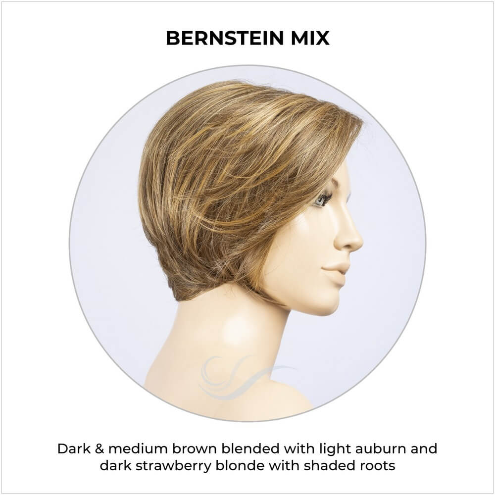 Aletta by Ellen Wille in Bernstein Mix-Dark & medium brown blended with light auburn and dark strawberry blonde with shaded roots