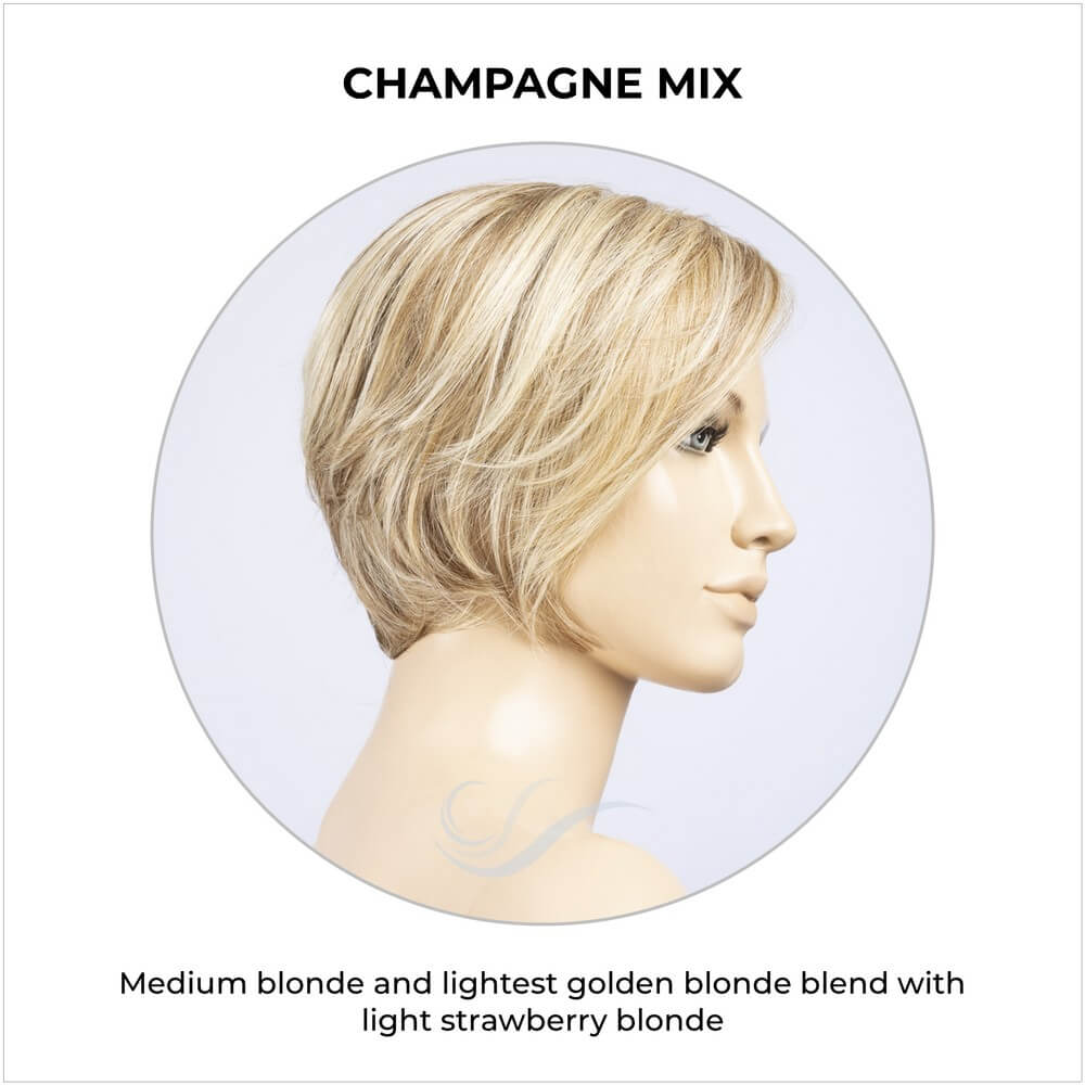 Aletta by Ellen Wille in Champagne Mix-Medium blonde and lightest golden blonde blend with light strawberry blonde