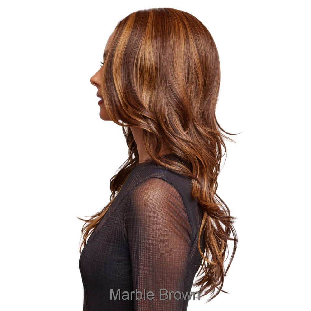 Allure Wavez by Rene of Paris wig in Marble Brown Image 4