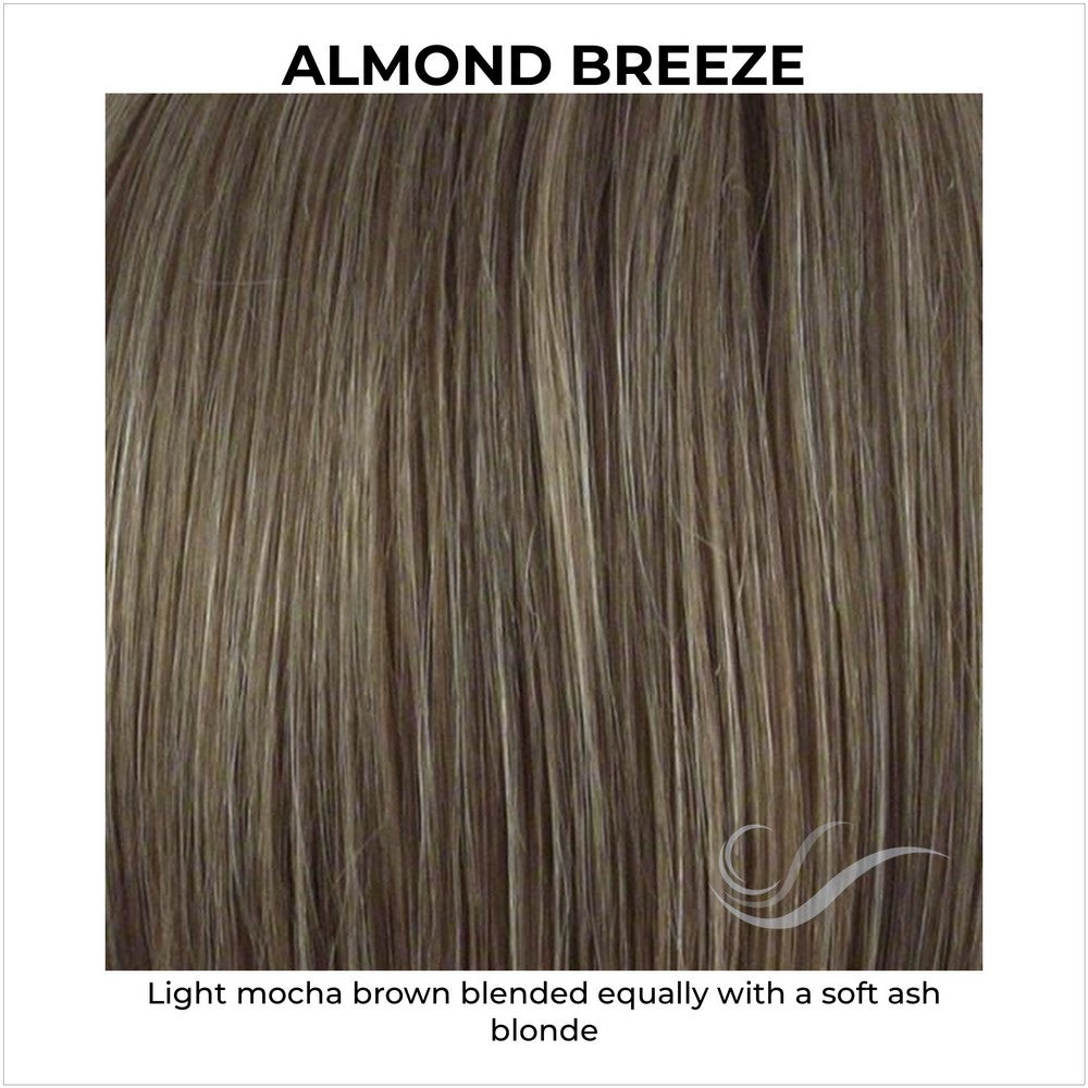 Almond Breeze-Light mocha brown blended equally with a soft ash blonde