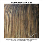 Load image into Gallery viewer, Almond Spice-R-Rooted dark with medium brown base and honey &amp; platinum blonde blended highlight

