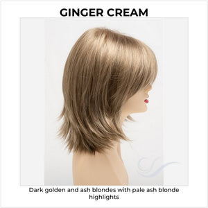 Amber by Envy in Ginger Cream-Dark golden and ash blondes with pale ash blonde highlights