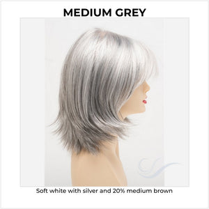 Amber by Envy in Medium Grey-Soft white with silver and 20% medium brown