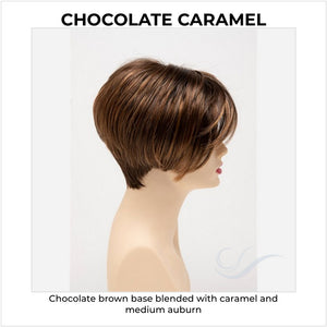 Amy by Envy in Chocolate Caramel-Chocolate brown base blended with caramel and medium auburn