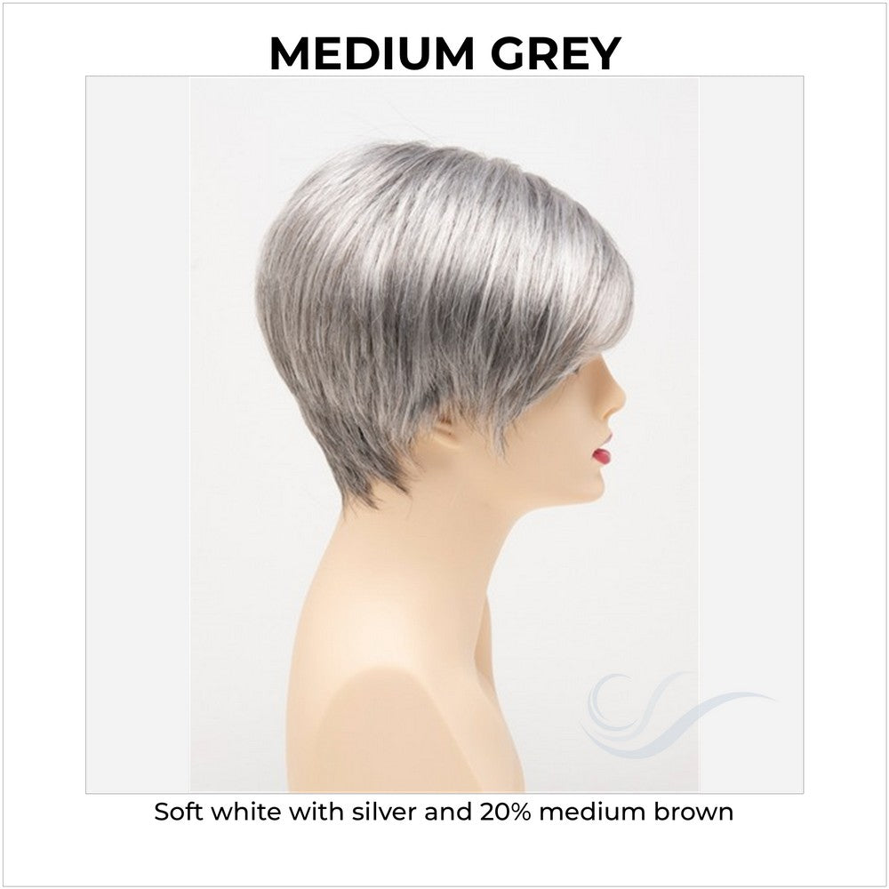 Amy by Envy in Medium Grey-Soft white with silver and 20% medium brown