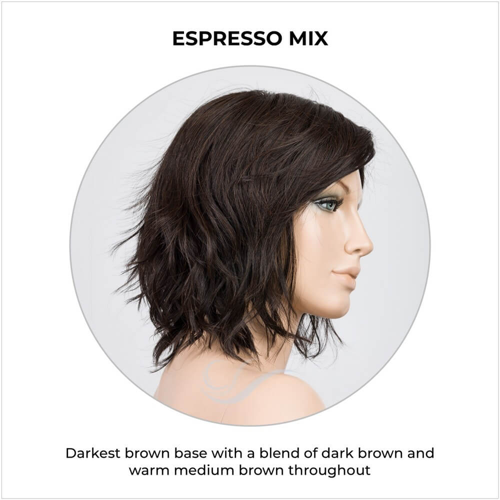Anima by Ellen Wille in Espresso Mix-Darkest brown base with a blend of dark brown and warm medium brown throughout 