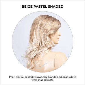 Aria by Ellen Wille in Beige Pastel Shaded-Pearl platinum, dark strawberry blonde and pearl white with shaded roots