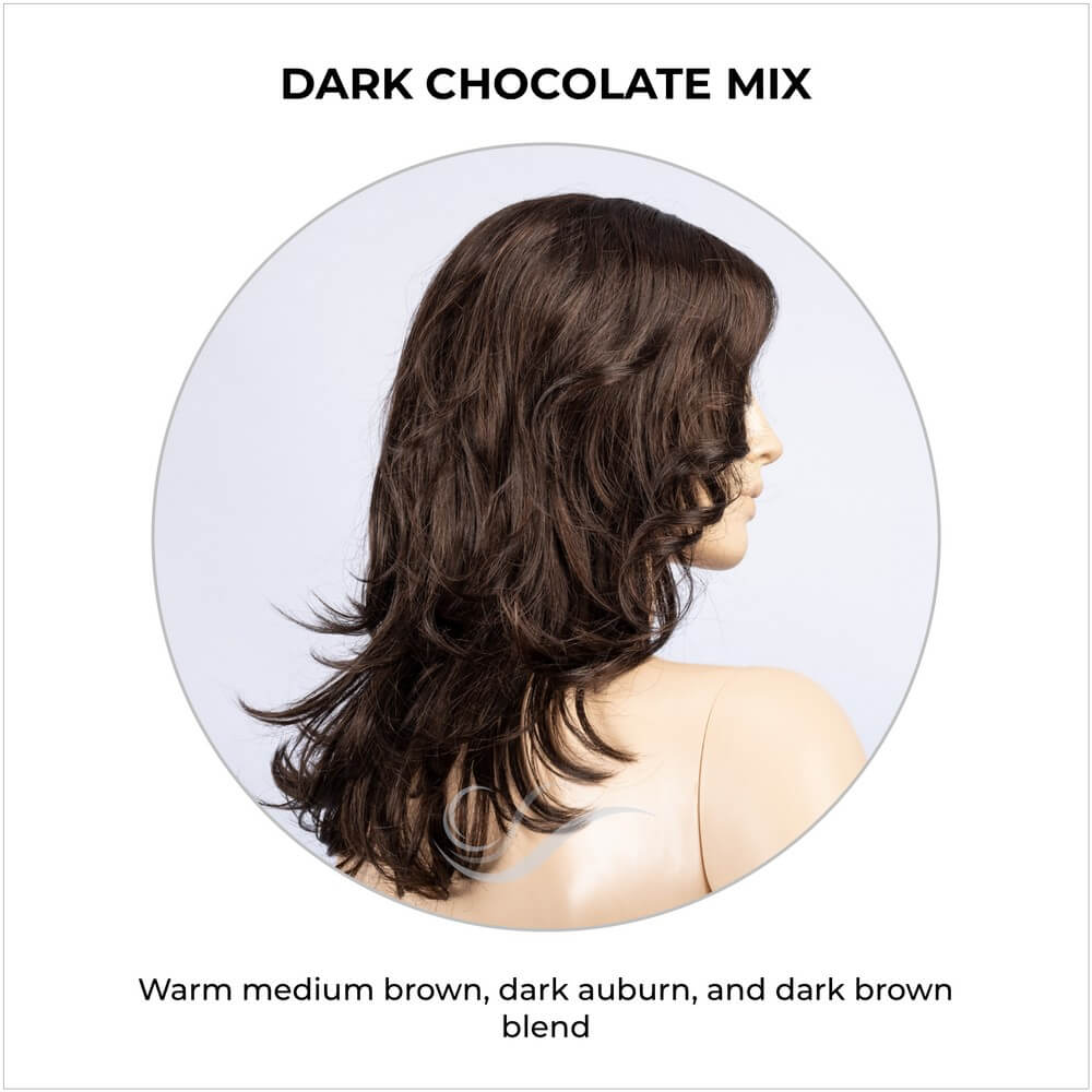 Aria by Ellen Wille in Dark Chocolate Mix-Warm medium brown, dark auburn, and dark brown blend