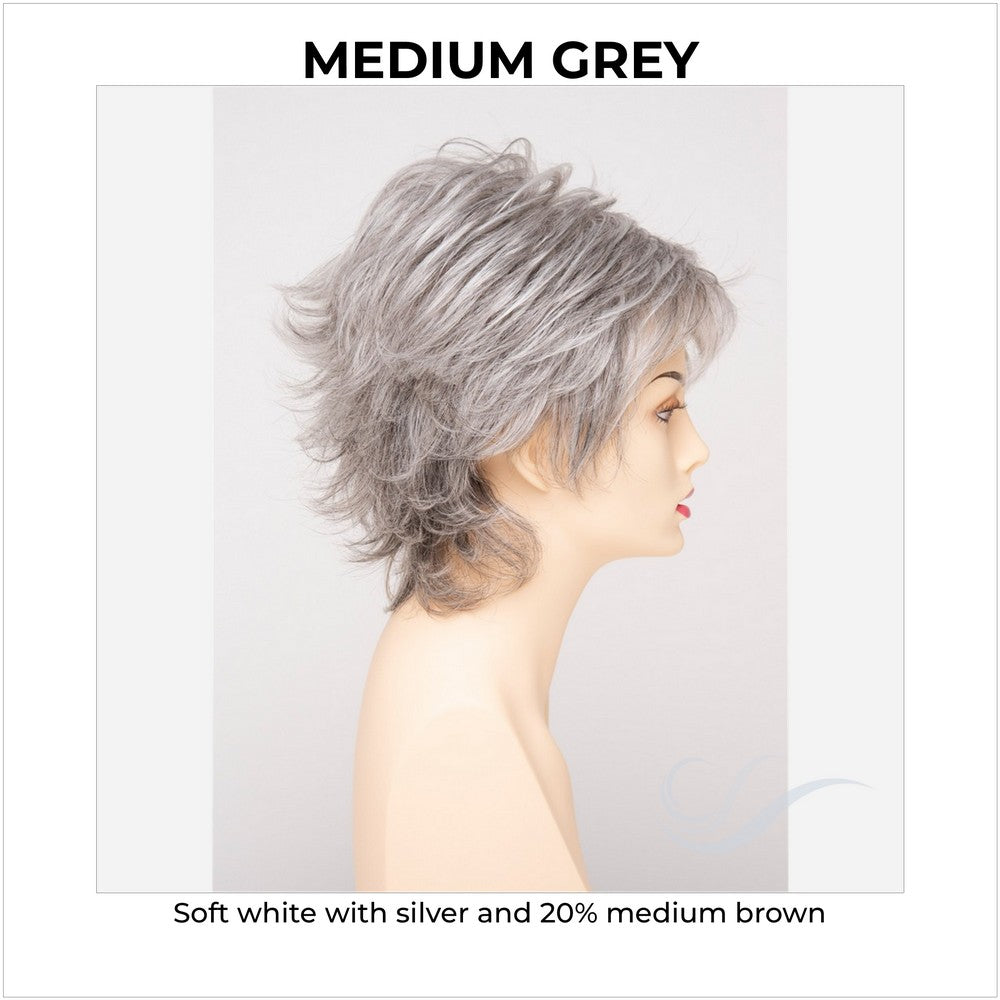 Aria By Envy in Medium Grey-Soft white with silver and 20% medium brown