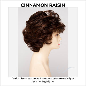 Aubrey By Envy in Cinnamon Raisin-Dark auburn brown and medium auburn with light caramel highlights