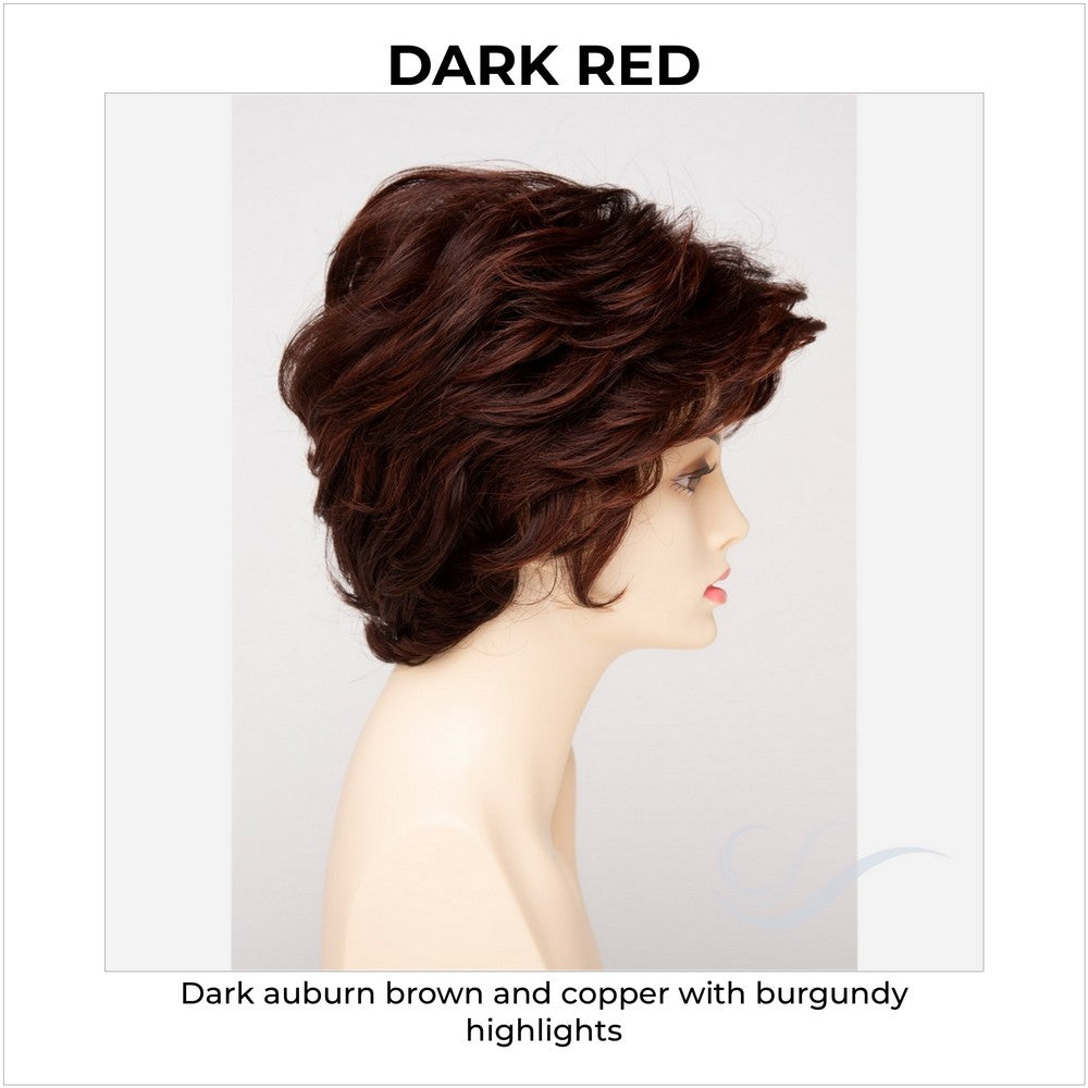 Aubrey By Envy in Dark Red-Dark auburn brown and copper with burgundy highlights