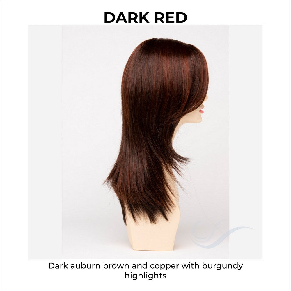 Ava By Envy in Dark Red-Dark auburn brown and copper with burgundy highlights