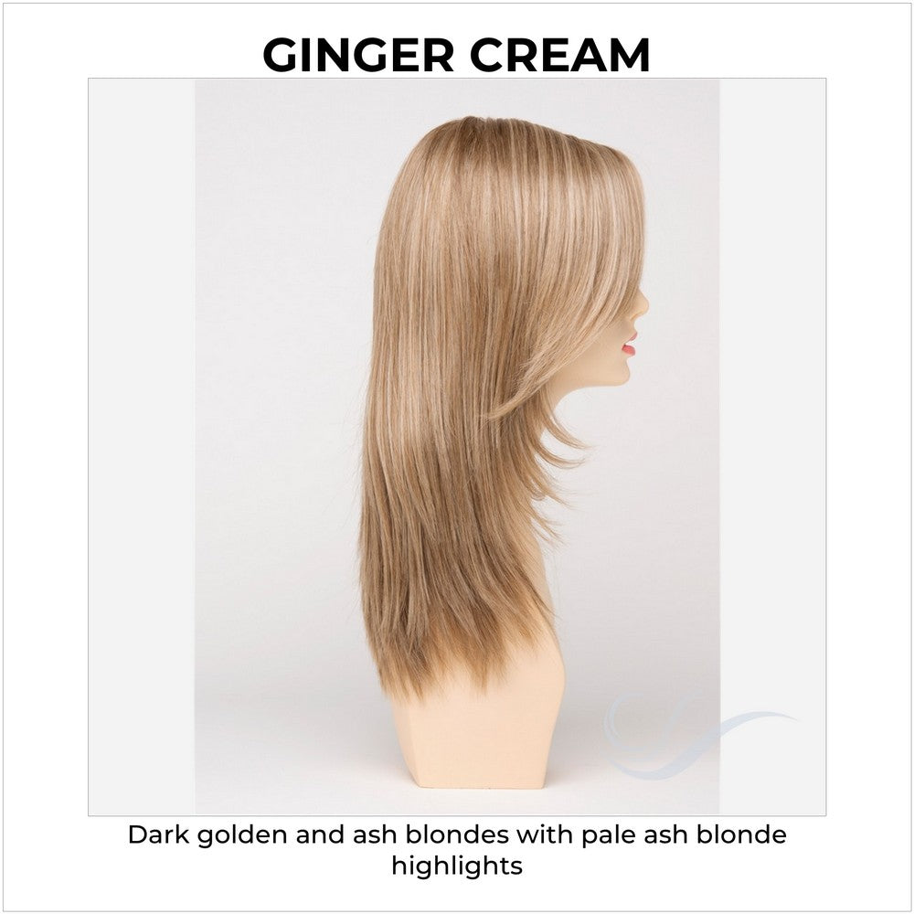 Ava By Envy in Ginger Cream-Dark golden and ash blondes with pale ash blonde highlights