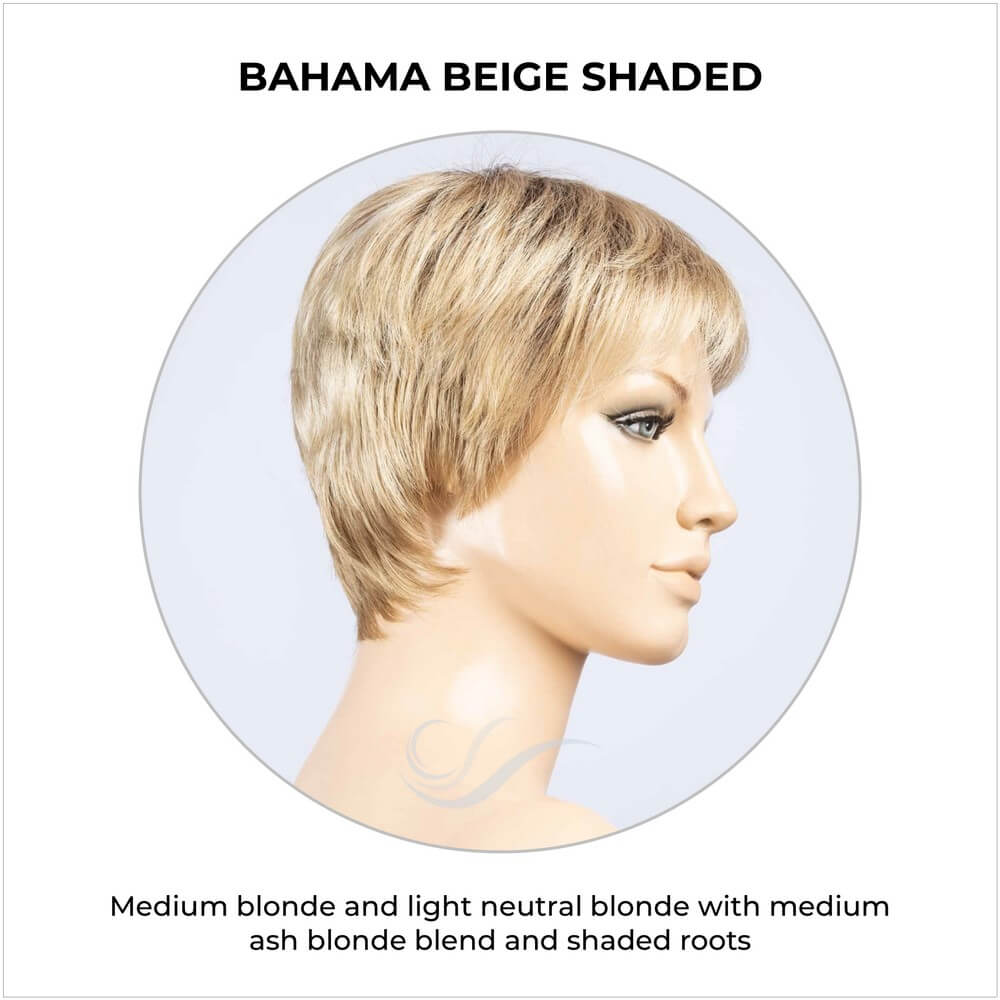 Barletta Hi Mono by Ellen Wille in Bahama Beige Shaded-Medium blonde and light neutral blonde with medium ash blonde blend and shaded roots