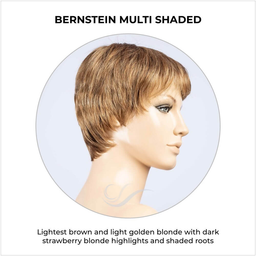 Barletta Hi Mono by Ellen Wille in Bernstein Multi Shaded-Lightest brown and light golden blonde with dark strawberry blonde highlights and shaded roots