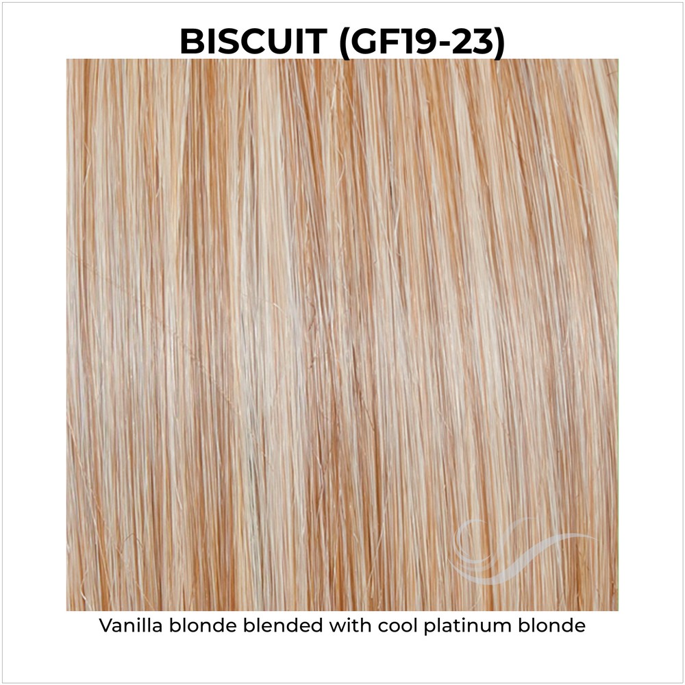 Biscuit (GF19-23)-Vanilla blonde blended with cool platinum blonde