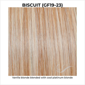 Biscuit (GF19-23)-Vanilla blonde blended with cool platinum blonde