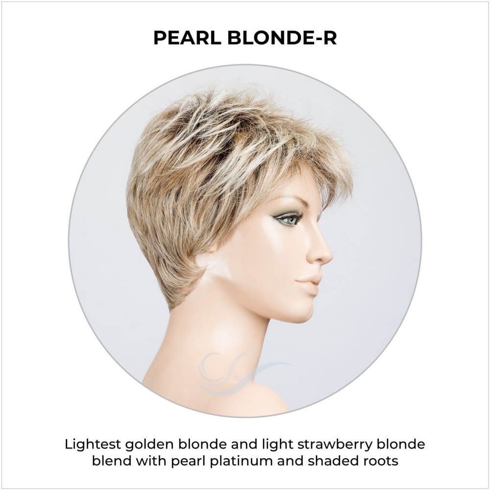 Bliss by Ellen Wille in Pearl Blonde-R-Lightest golden blonde and light strawberry blonde blend with pearl platinum and shaded roots