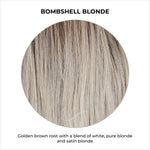 Load image into Gallery viewer, Bombshell Blonde-Golden brown root with a blend of white, pure blonde and satin blonde
