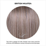 Load image into Gallery viewer, British Milktea-Tea with a splash of milk. Darker root color and the mixture of 8 different tones of browns and blondes.

