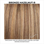 Load image into Gallery viewer, Bronze Hazelnut-R-Dark brown root w/ a blend of warm blonde, cool light blonde and dark brown
