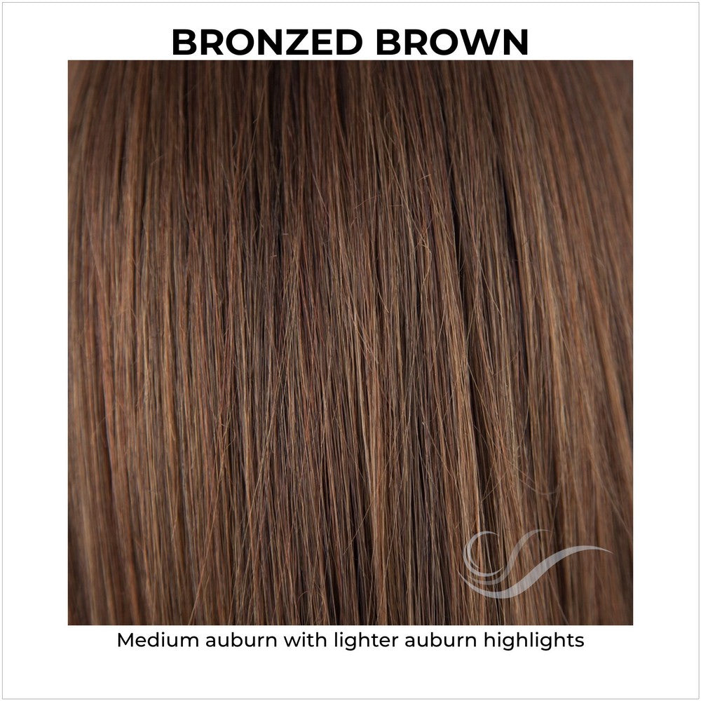 Bronzed Brown-Medium auburn with lighter auburn highlights