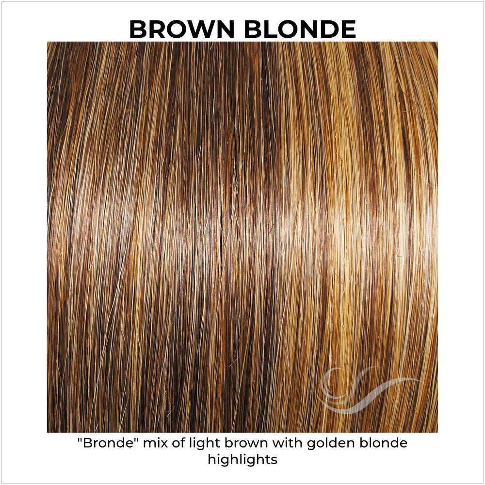 Brown Blonde-"Bronde" mix of light brown with golden blonde highlights