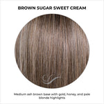 Load image into Gallery viewer, Brown Sugar Sweet Cream-Medium ash brown base with gold, honey, and pale blonde highlights
