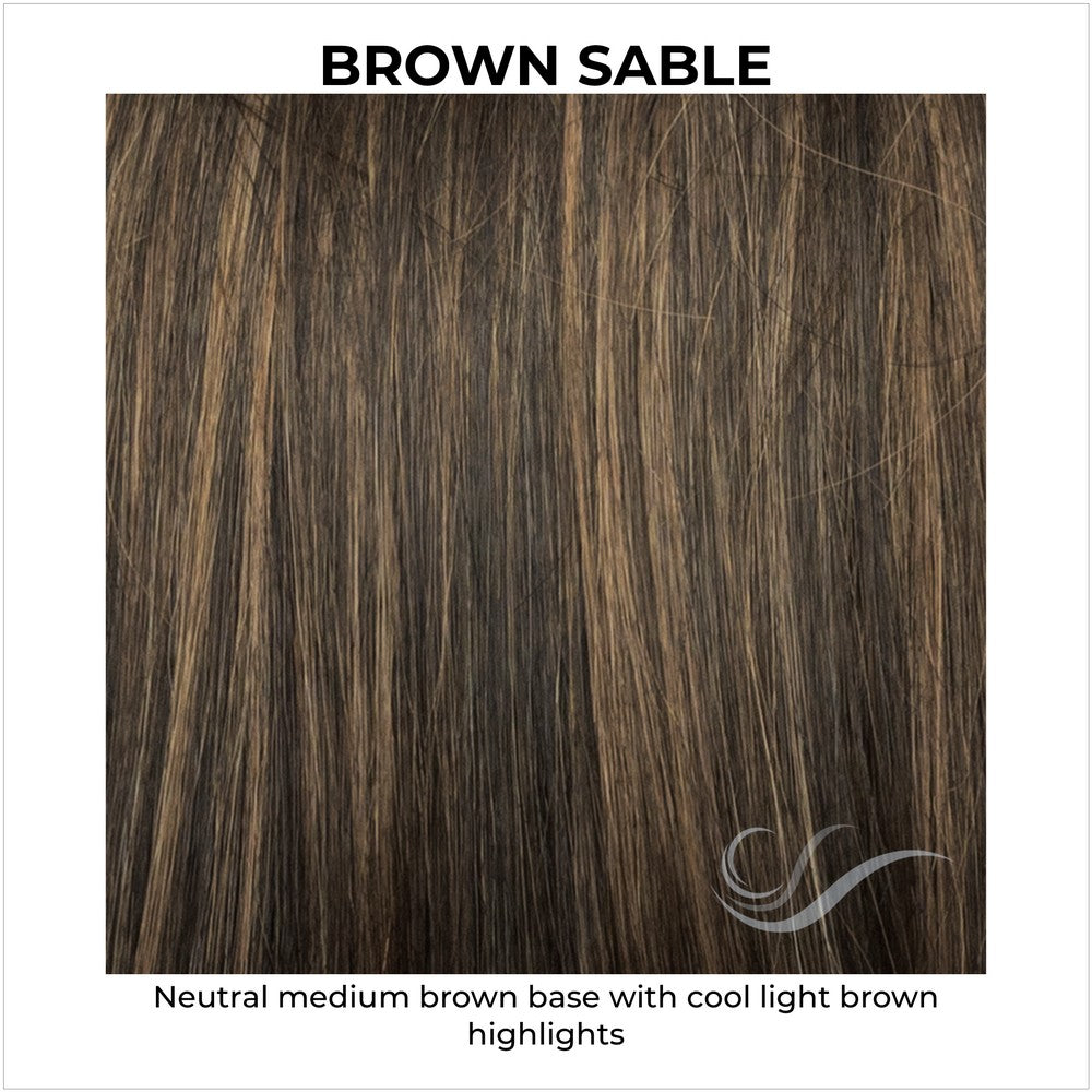 Brown Sable-Neutral medium brown base with cool light brown highlights