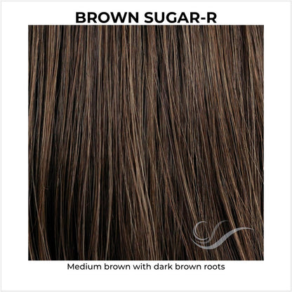 Brown Sugar-R-Medium brown with dark brown roots