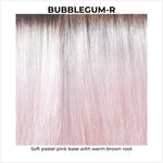 Load image into Gallery viewer, Bubblegum-R-Soft pastel pink base with warm brown root 
