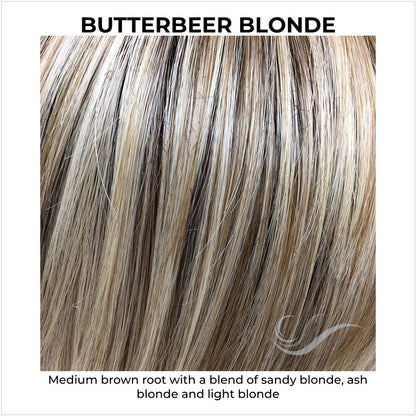 Butterbeer Blonde-Medium brown root with a blend of sandy blonde, ash blonde and light blonde