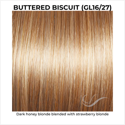 Buttered Biscuit (GL16/27)-Dark honey blonde blended with strawberry blonde