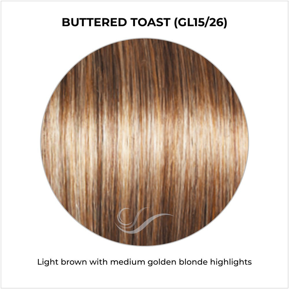 Buttered Toast (GL15/26)-Light brown with medium golden blonde highlights